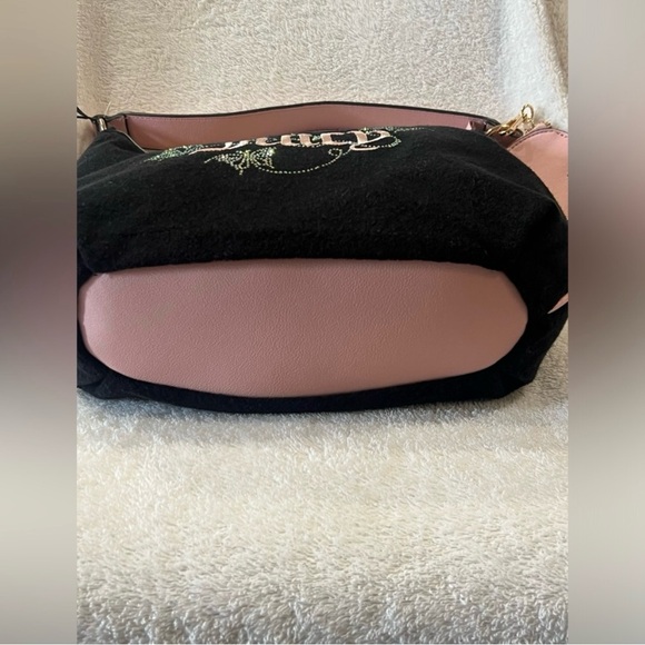 Juicy Couture Wingin’ It Hobo Bag - Black & Pink - NWT - Picture 11 of 11